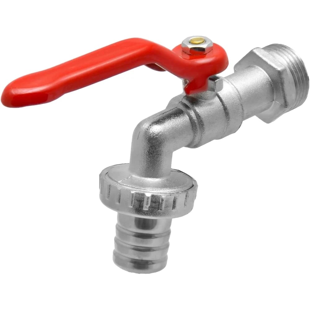 Кран шар.(вода) 3/4" ручка со штуцером НР. Артикул MM-000960