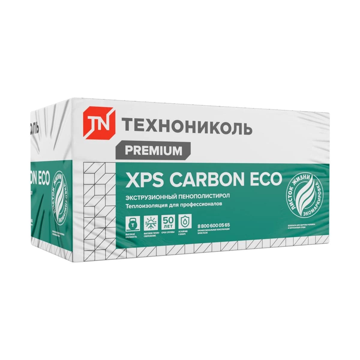 Экструзионный пенополистирол (XPS) ТЕХНОНИКОЛЬ Carbon Eco 1180х580х100 мм. Артикул MM-001094