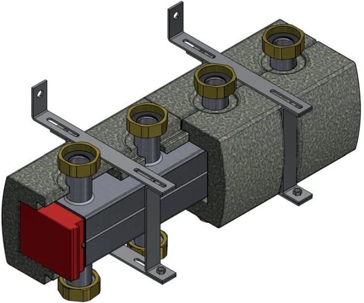 Коллектор распределительный Huch EnTEC KRU до 120кВт, 3выхода. Артикул MM-001695