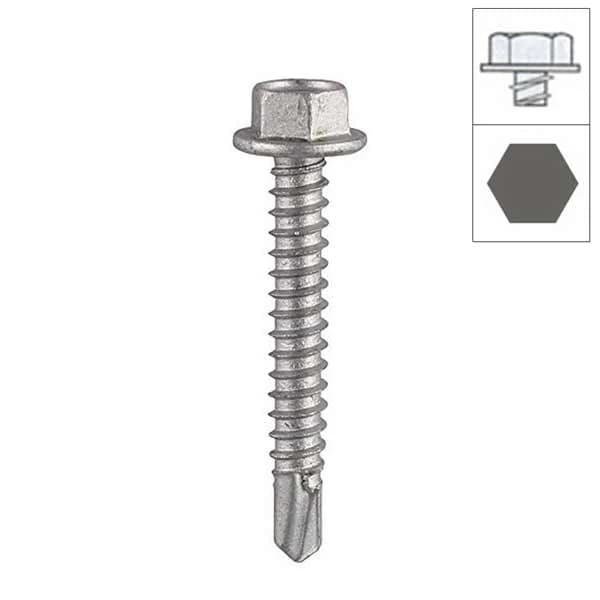 Саморез 4,2*25 шестигр. гол. сверло DIN 7504 K оц.. Артикул MM-001753