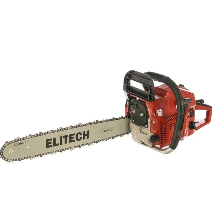 Бензопила ELITECH PROMO БП 45/18,45см3, 1.8кВт\2.4л.с., шина-45см,3000-11000об\мин, шаг-0.325", паз1. Артикул MM-001770