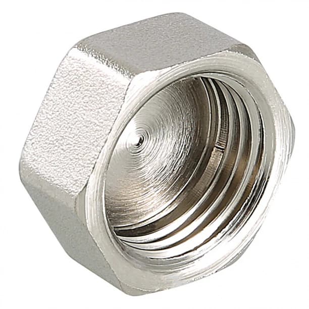 Заглушка, латунь, внутренняярезьба 3/4", никель. Артикул MM-000674