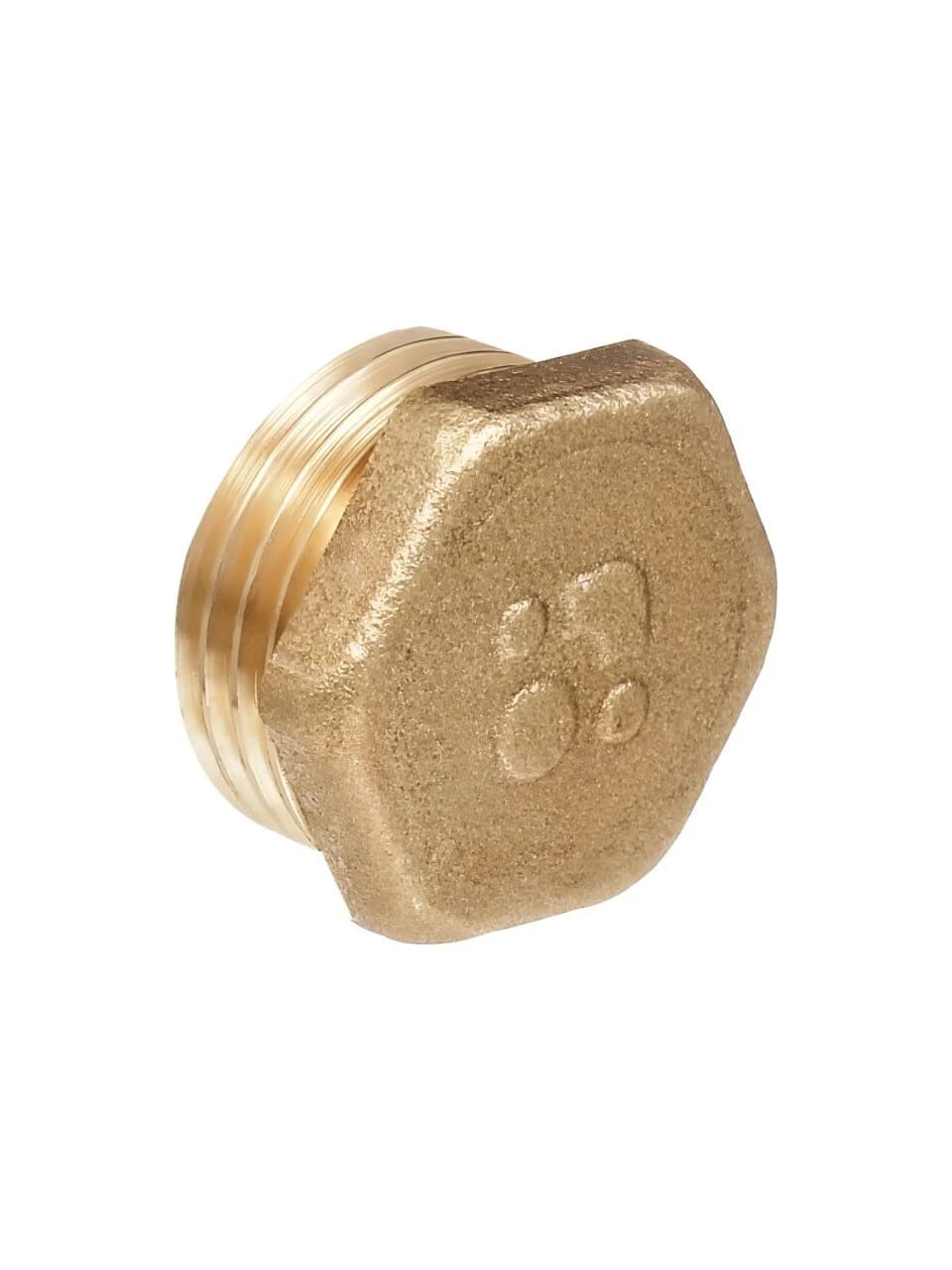 Заглушка, латунь, наружная резьба 1/2". Артикул MM-000675