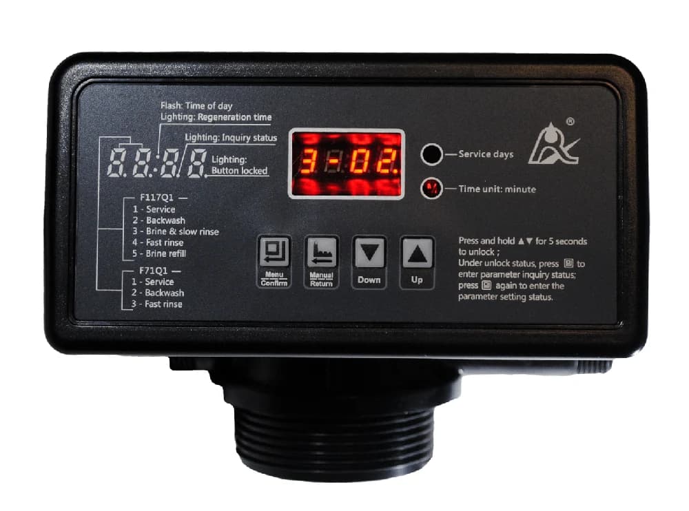 Блок управления Runxin F116Q3 - умягч.с в/сч, до 4,5 м3/ч 1". Артикул MM-001069