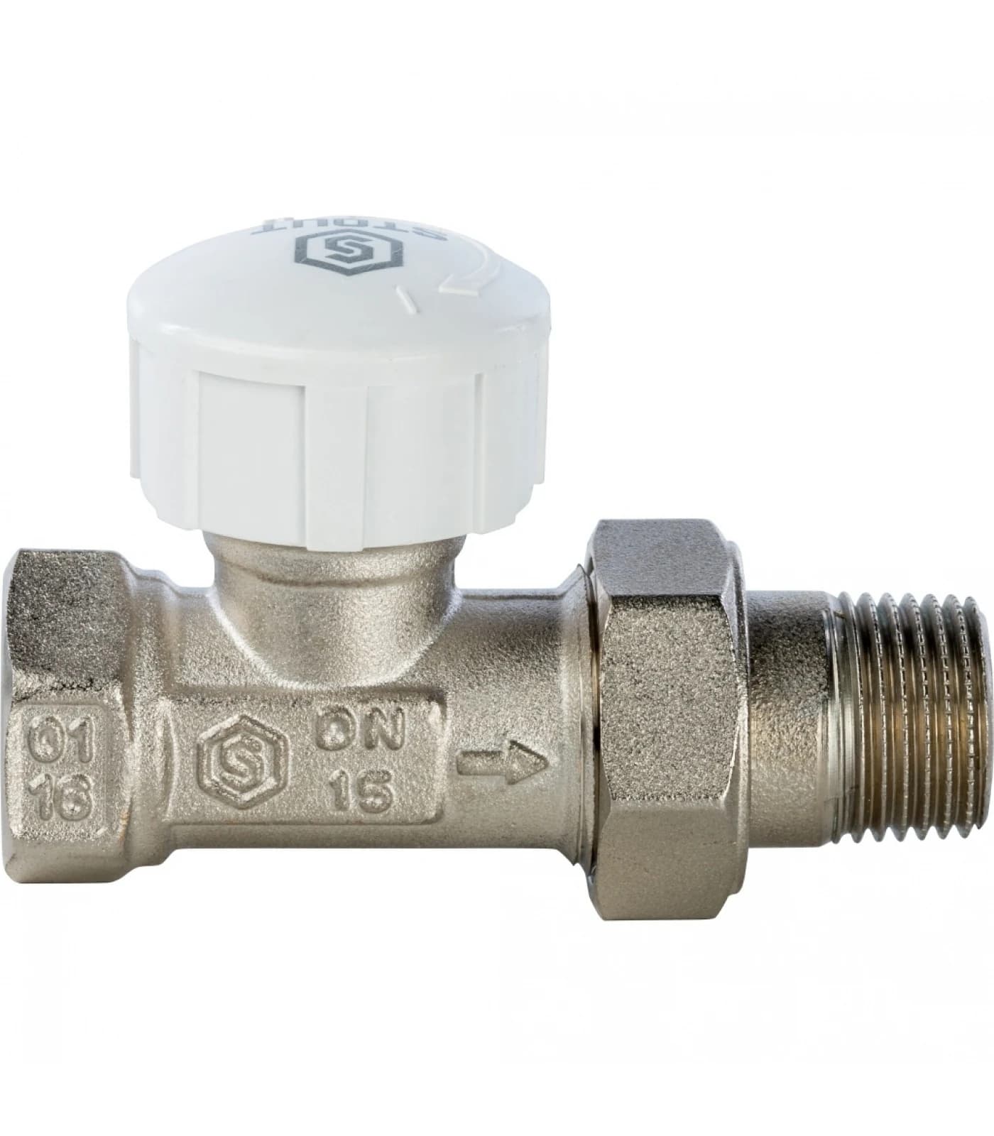 Клапан термостатический 1/2" прямой STOUT. Артикул MM-001435
